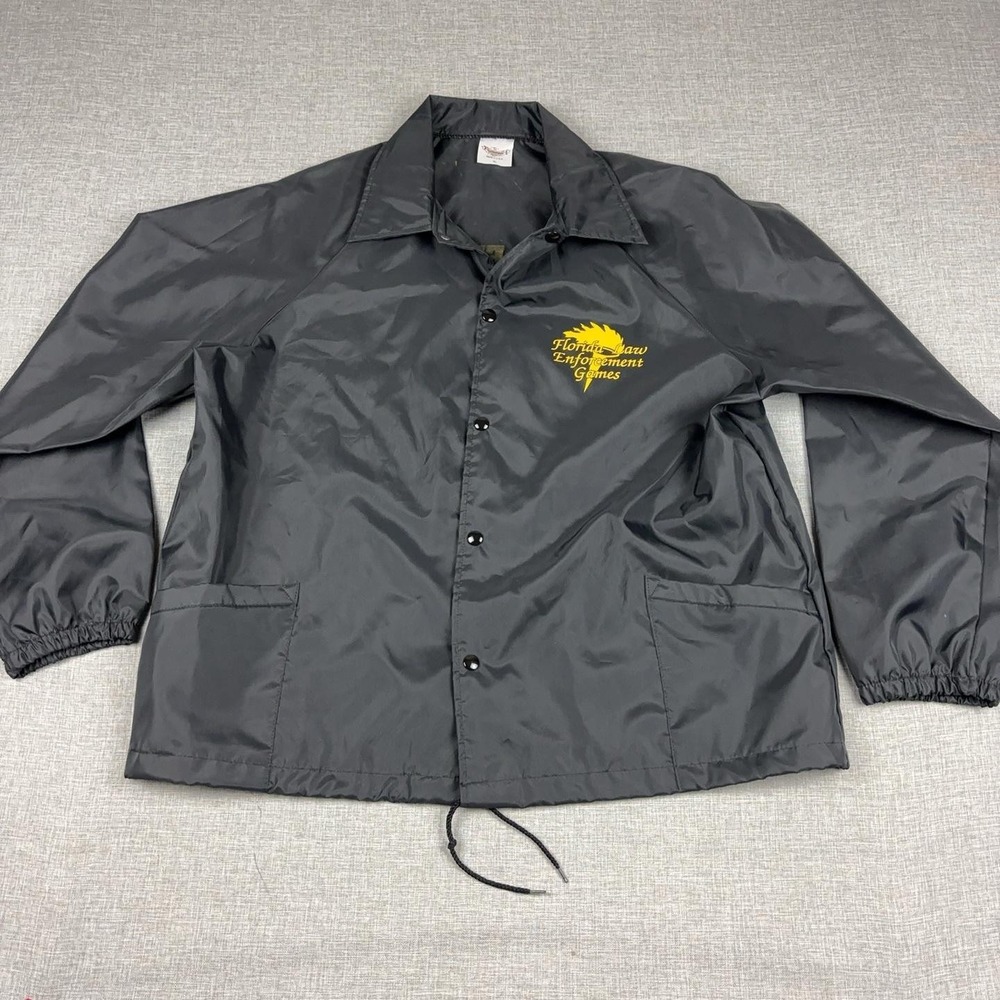 Vintage 90s Police Olympics Jacket XL Team Florida Law Enforcement Made USA